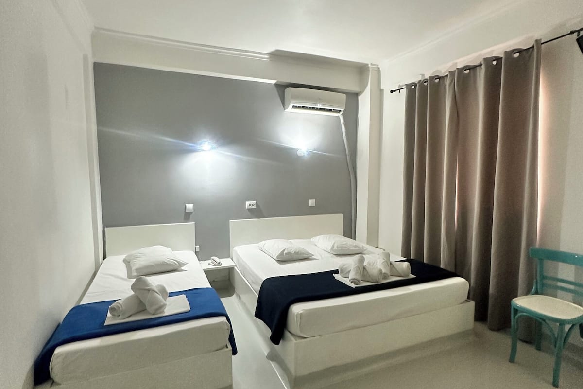 Blackout drapes, iron/ironing board, free WiFi, bed sheets