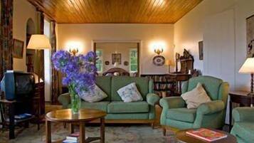 Quarto standard | Área de estar | TV de tela plana, lareira, DVD player