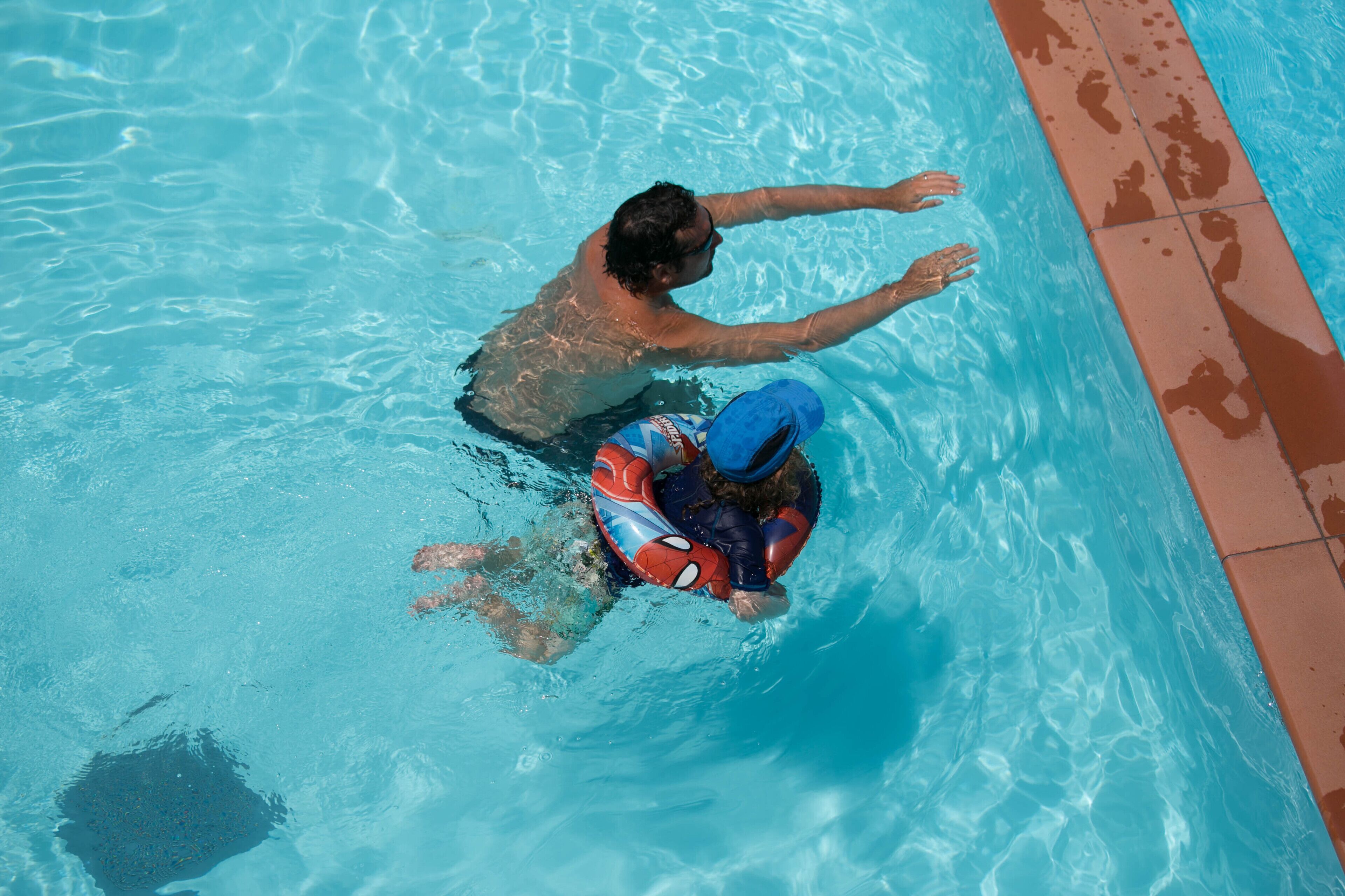 indoor pool, seasonal outdoor pool, pool umbrellas, pool loungers