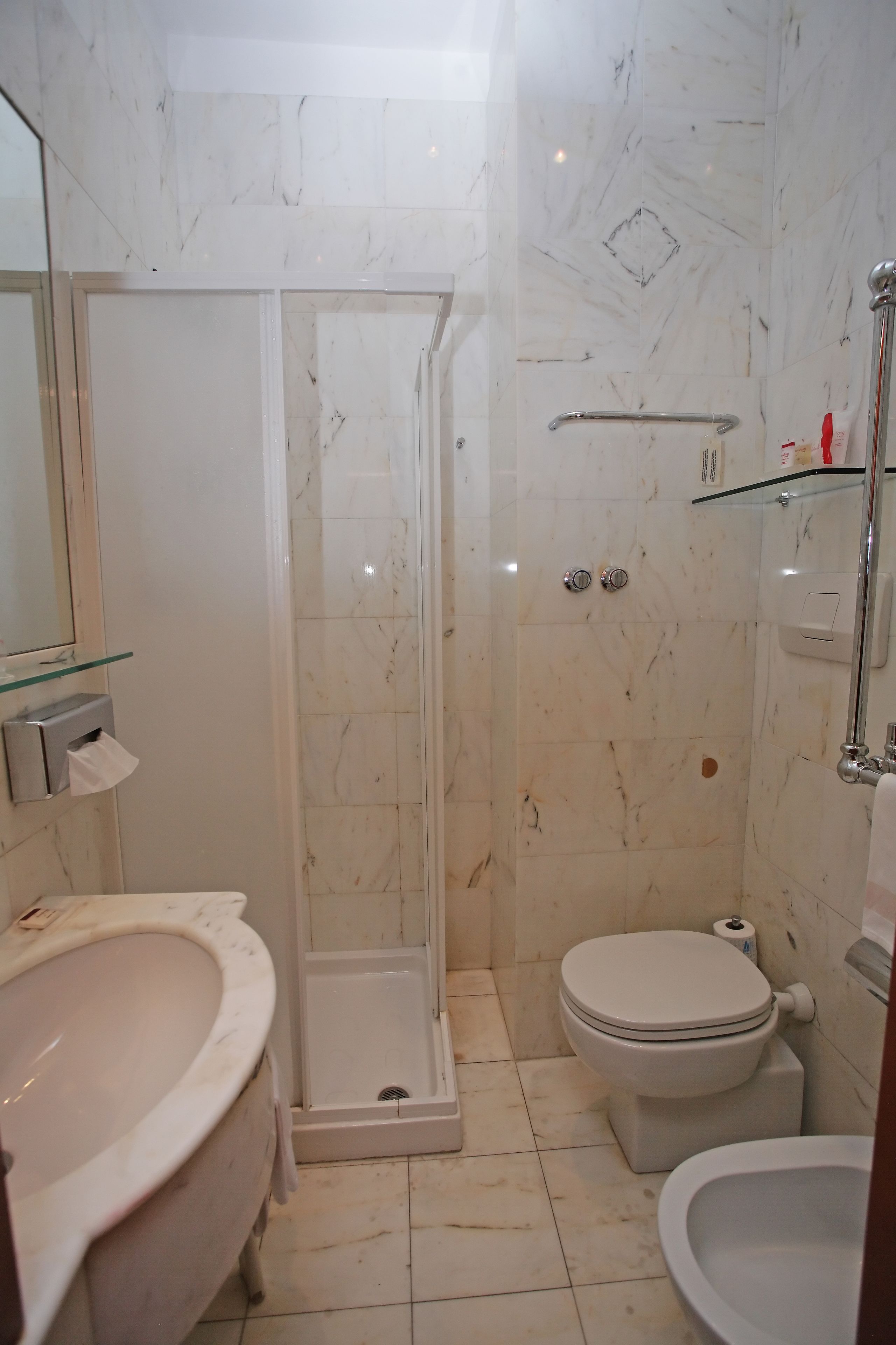 free toiletries, hair dryer, bathrobes, slippers