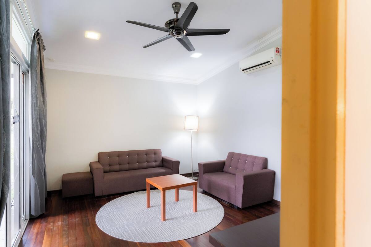 family chalet | living area | tv