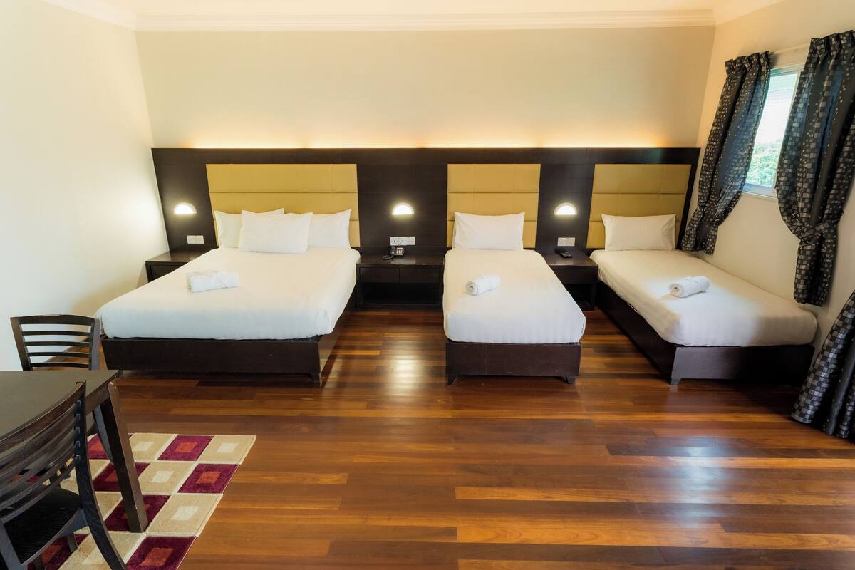 family chalet | desk, blackout curtains, iron/ironing board, free wifi