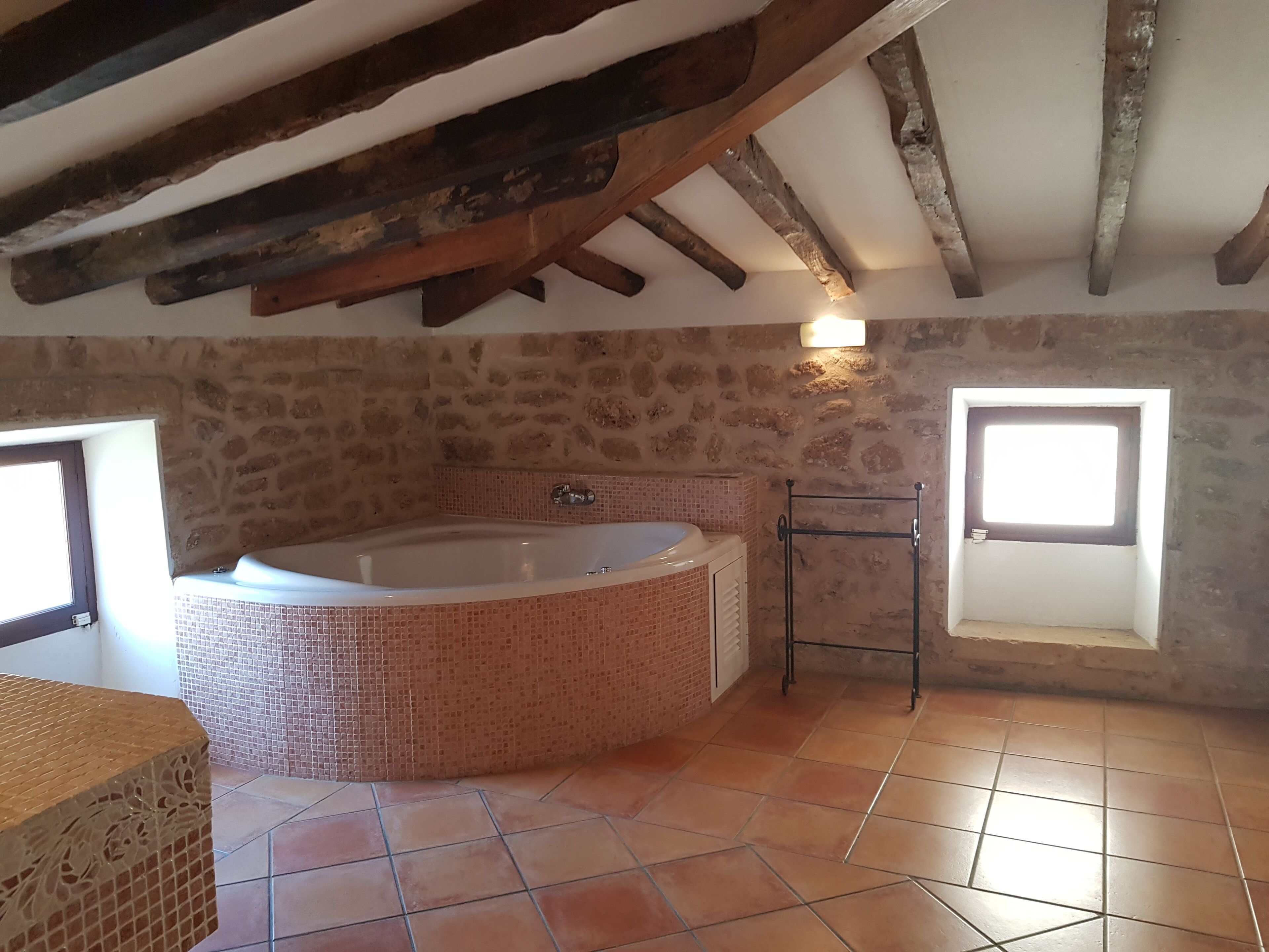 executive double room | bathroom | hair dryer, towels