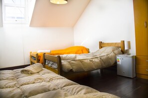 Habitación triple estándar, 3 camas individuales, para no fumadores | Tabla de planchar con plancha, wifi gratis y ropa de cama 