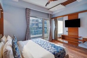 行政客房, 1 張特大雙人床 | 義大利 Frette 床單、高級寢具、羽絨被、記憶床墊