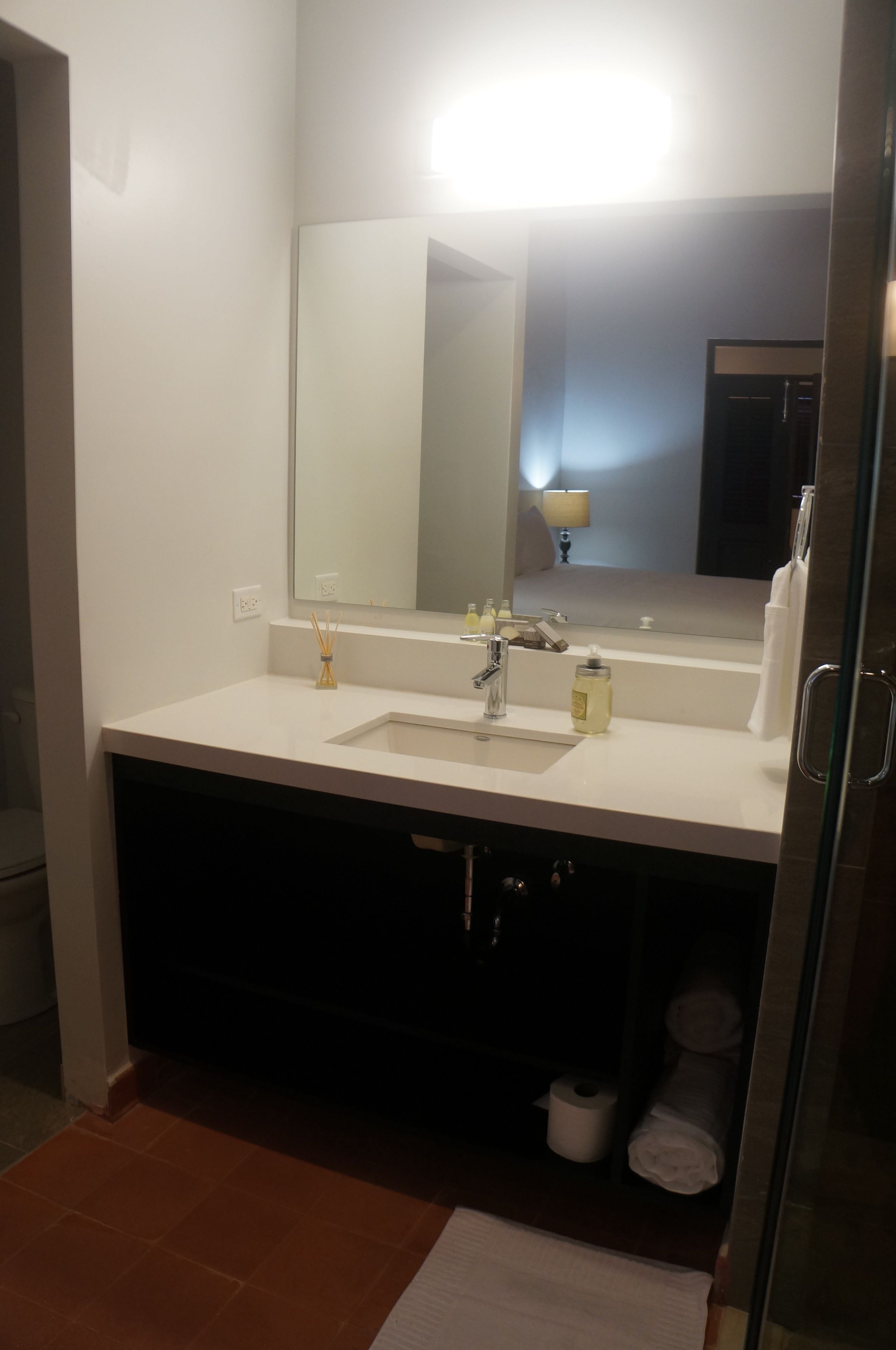 first class suites  | bathroom | shower, rainfall showerhead, free toiletries, hair dryer