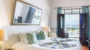 Premium bedding, down duvets, individually decorated