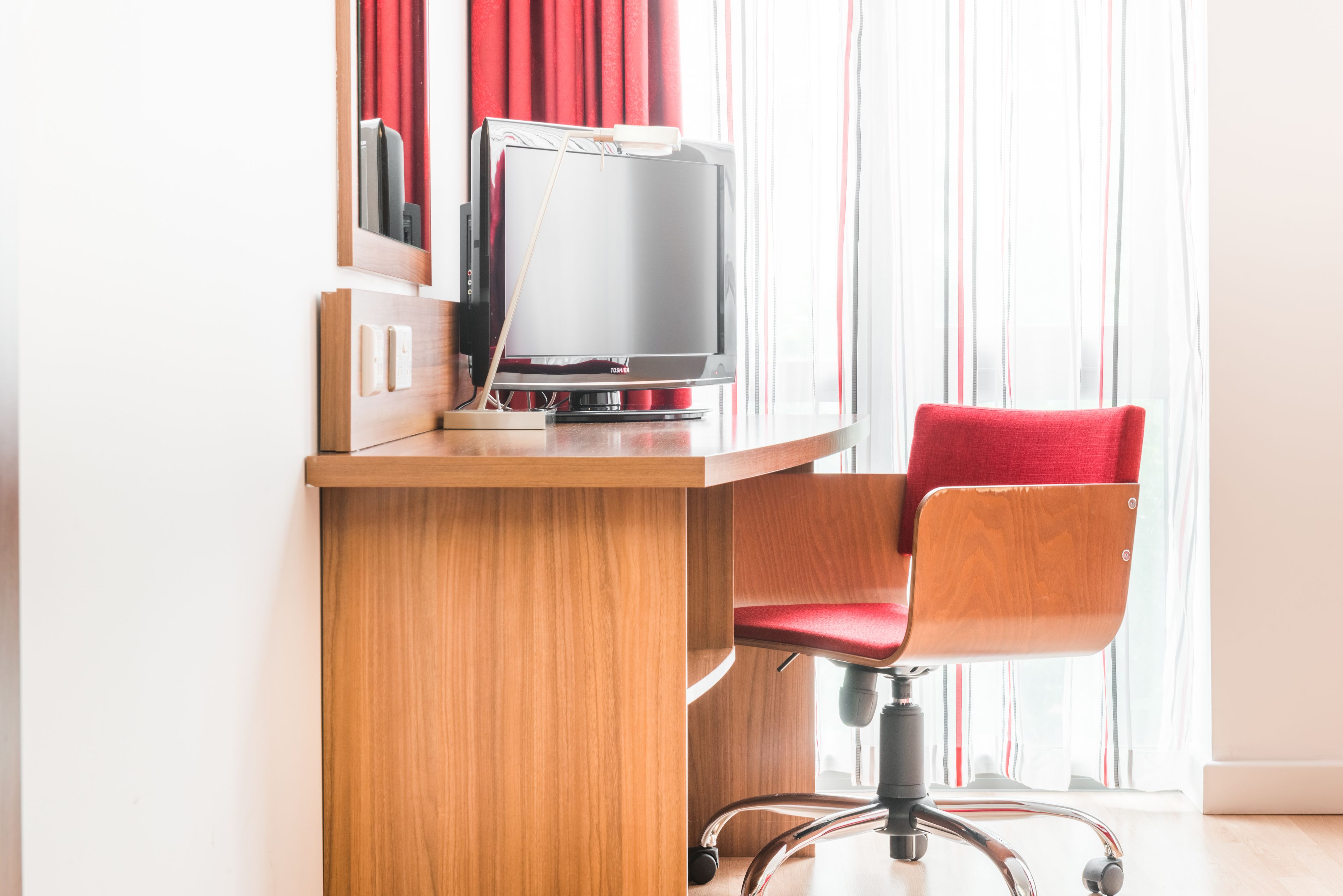 in-room safe, desk, blackout curtains, iron/ironing board