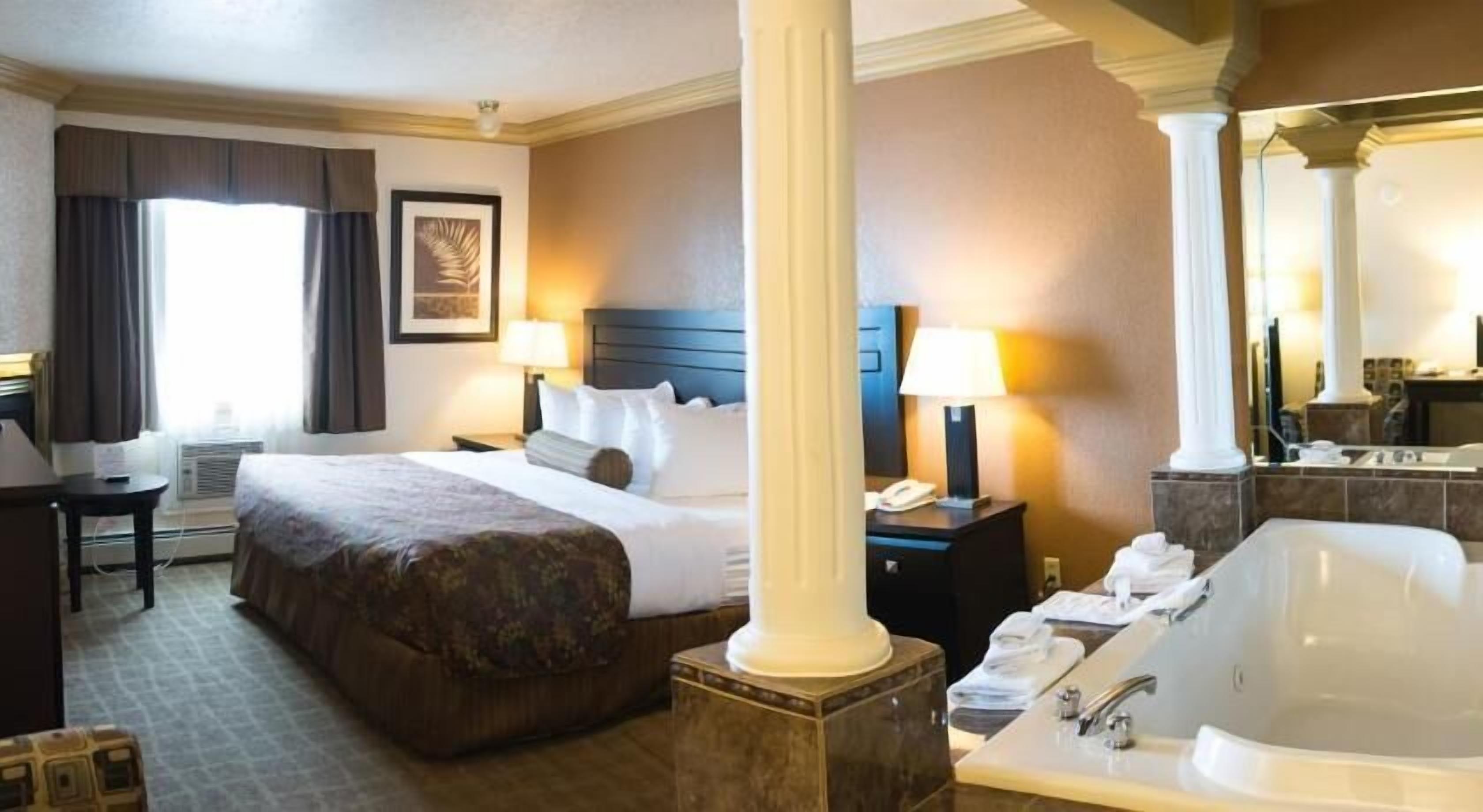 1 bedroom, hypo-allergenic bedding, desk, iron/ironing board