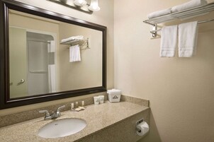 Free toiletries, hair dryer, towels