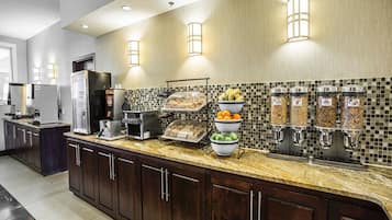 Free daily buffet breakfast