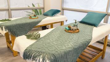 Salas de tratamientos para parejas, masajes con piedras calientes