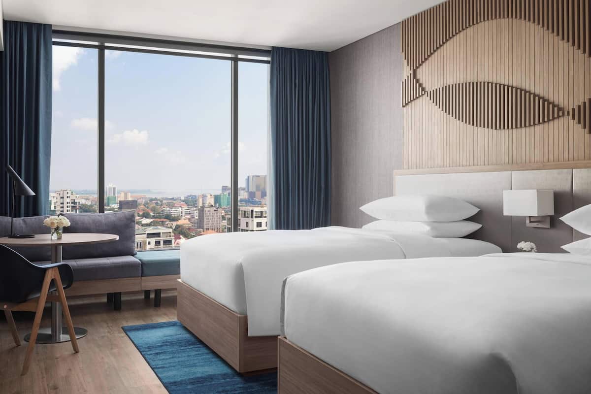 Room, 2 Double Beds, Non Smoking | 1 bedroom, premium bedding, in-room safe, desk