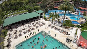 2 indoor pools, 5 outdoor pools, pool umbrellas, pool loungers