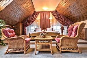 Individually decorated, individually furnished, iron/ironing board