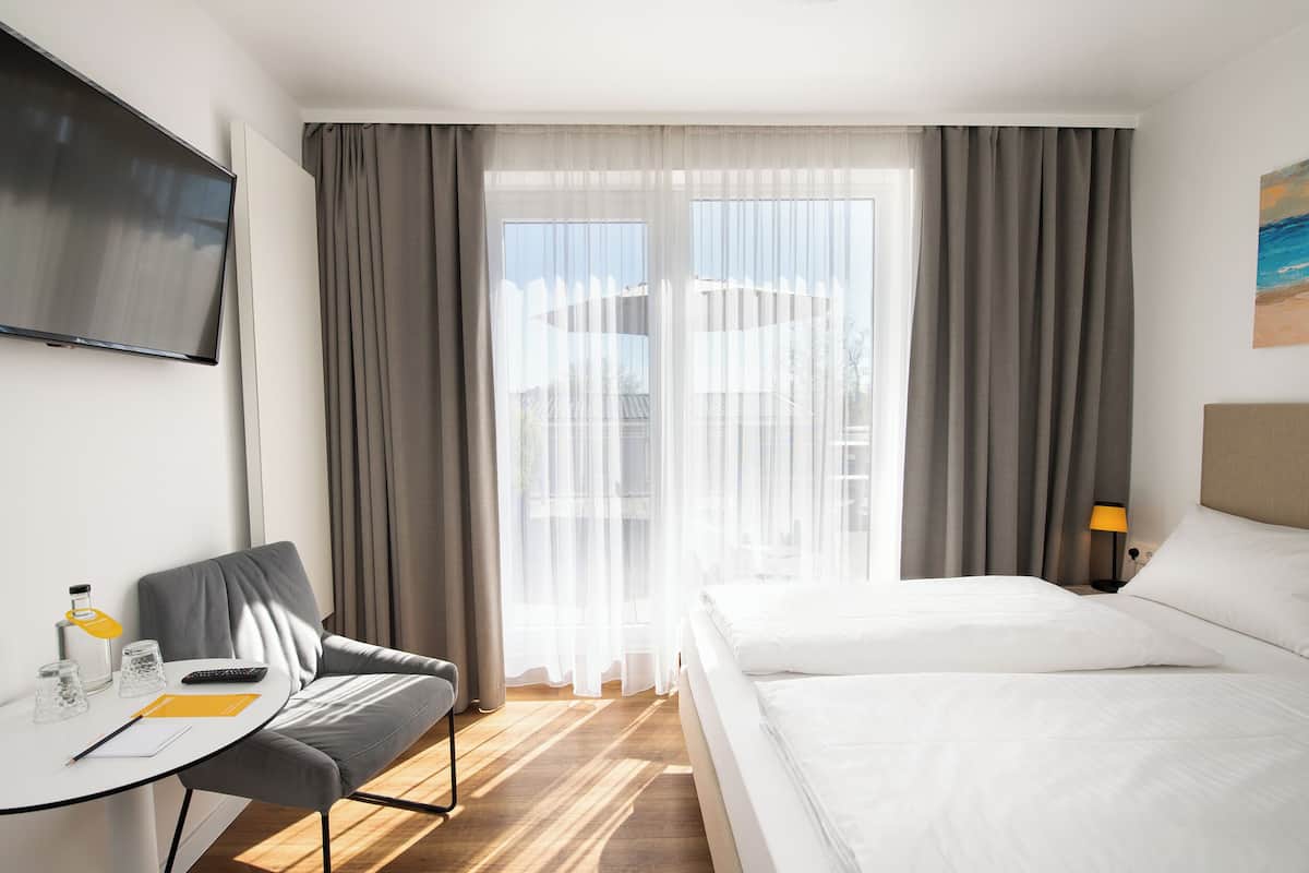 Standaard tweepersoonskamer | 1 slaapkamer, luxe beddengoed, een kluis op de kamer, reisbedje