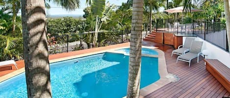 Outdoor pool, a heated pool