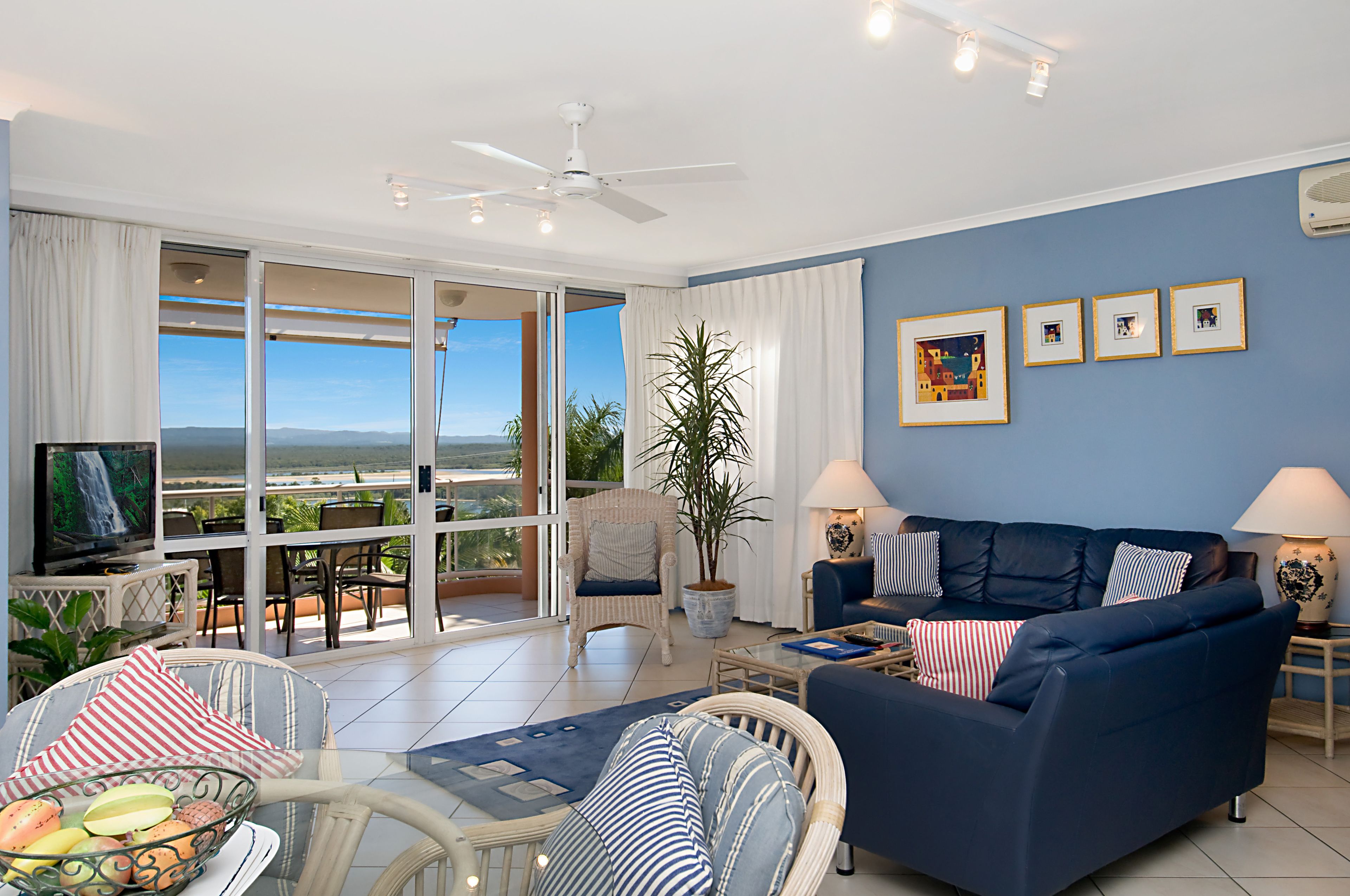 Deluxe Apartment, 2 Bedrooms, 2 Bathrooms, River View | Living area | 40-cm flat-screen TV with digital channels, TV, DVD player