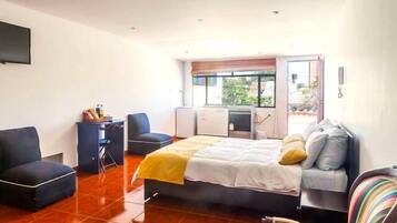 Apartemen, 1 kamar tidur | Meja kerja, tempat tidur lipat/tambahan, dan Wi-Fi gratis