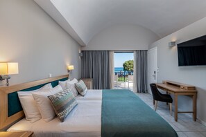 Double Room Sea View | Resort Area | In-room safe, desk, free WiFi, bed sheets - Atlantica Beach Resort Kos - All Inclusive (Kos)
