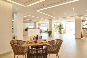 Breakfast, lunch, dinner served; Mediterranean cuisine, ocean views