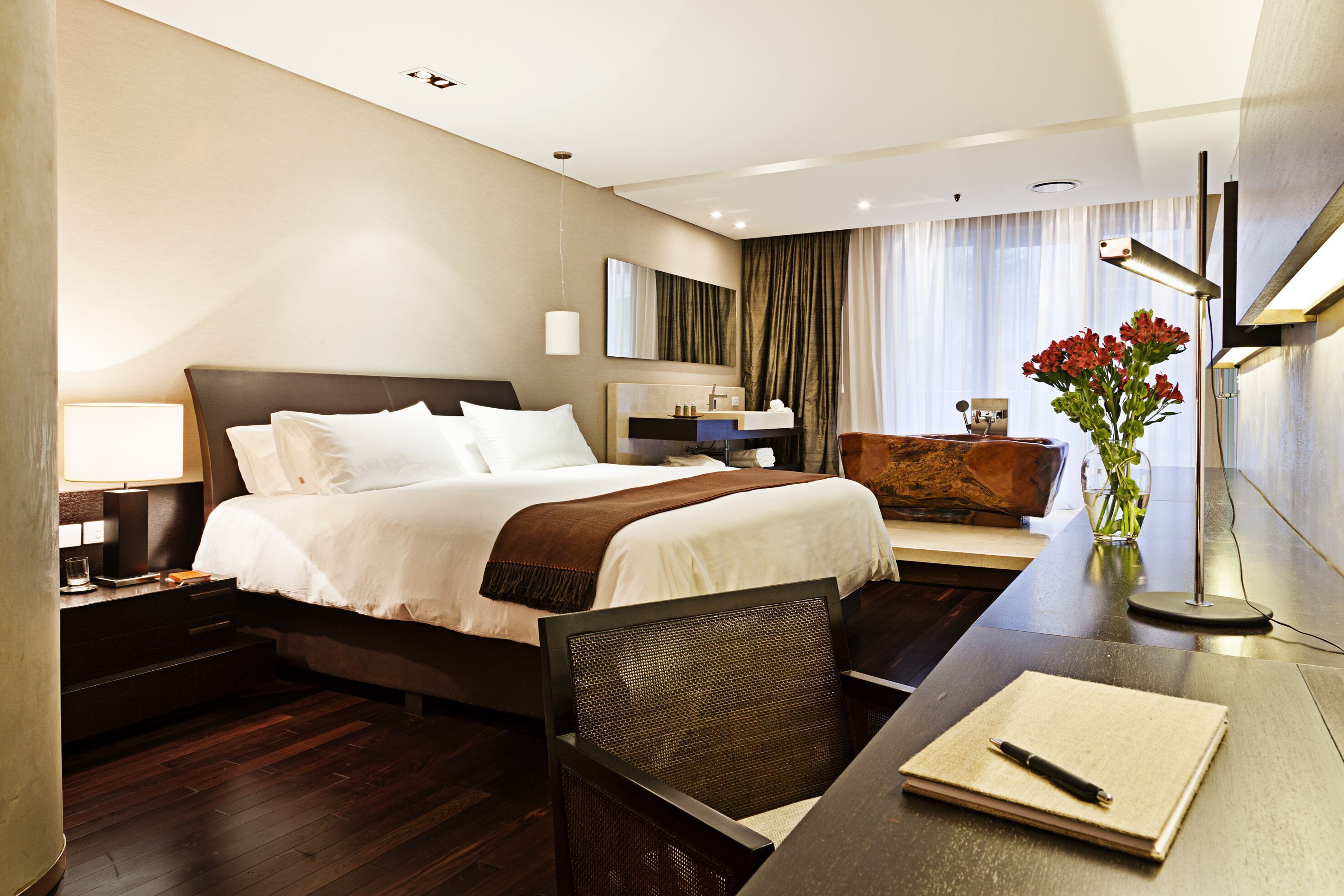 Down duvets, minibar, in-room safe, desk