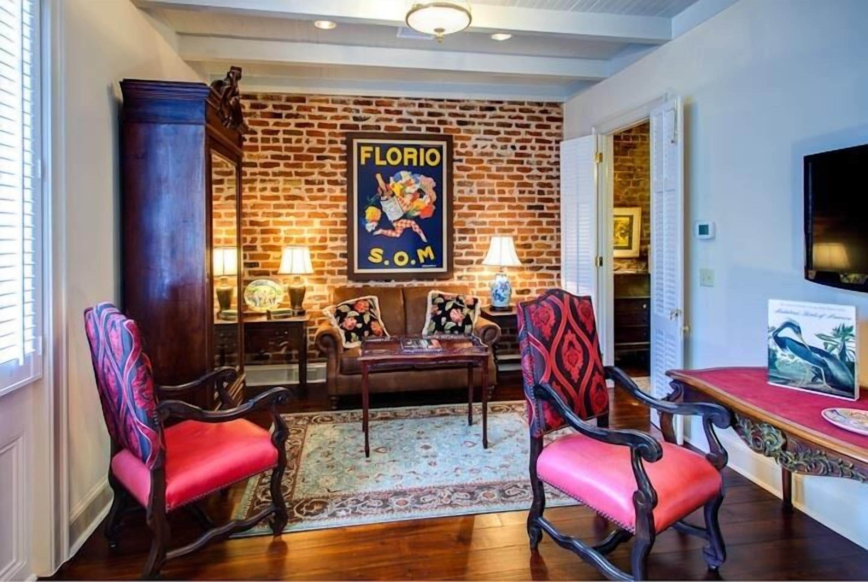 42-inch flat-screen tv with cable channels, tv, ipod dock