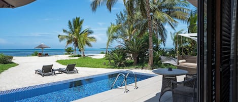 Luxury Ocean Front Pool Villa | 1 bedroom, minibar, in-room safe, desk