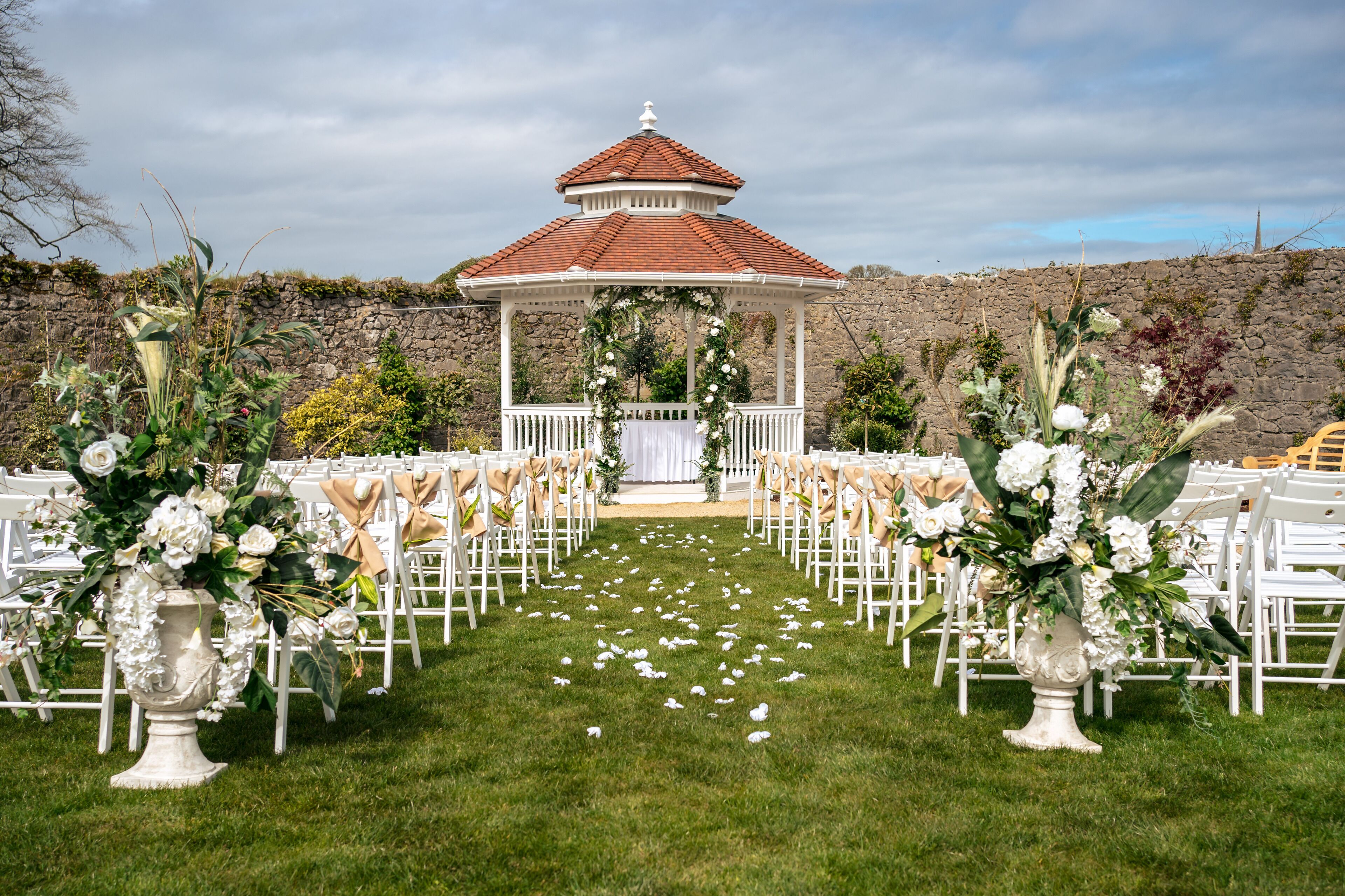 outdoor wedding area