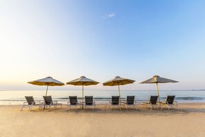 Private beach, white sand, sun-loungers, beach umbrellas - Kantary Beach Hotel Villas & Suites, Khao Lak (Takua Pa)