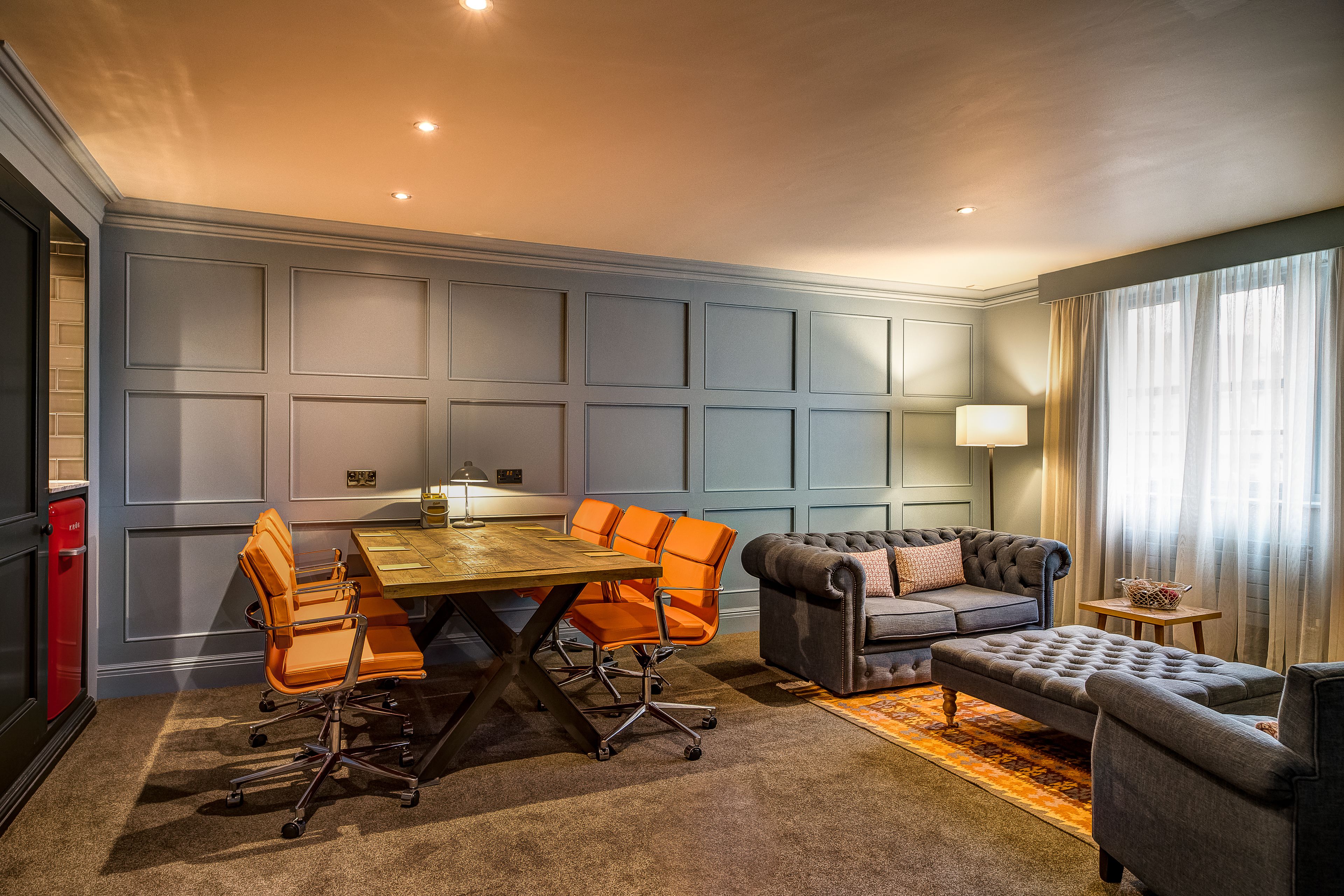 Clocktower Suite | Hypo-allergenic bedding, free minibar items, in-room safe, desk