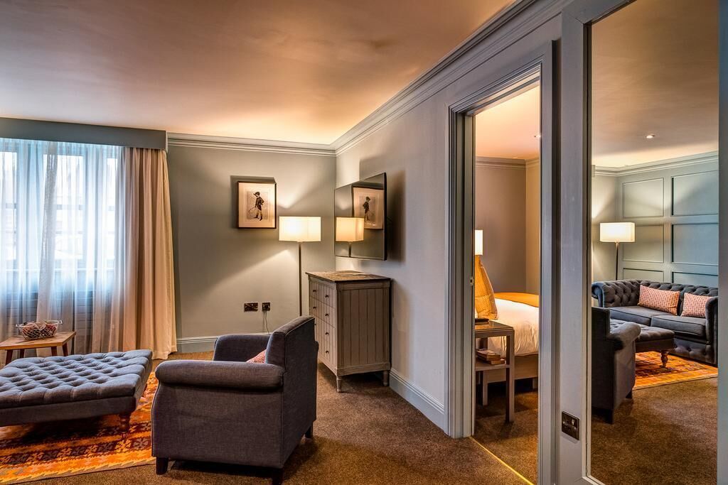 Clocktower Suite | Hypo-allergenic bedding, free minibar items, in-room safe, desk