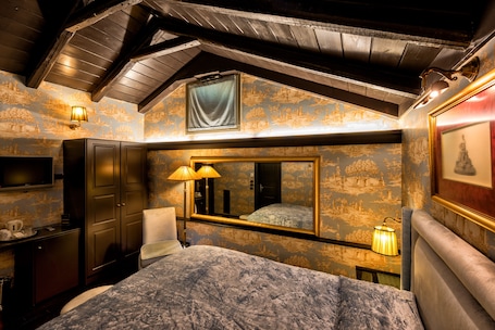 Double Room | Pillowtop beds, free minibar items, in-room safe, individually decorated