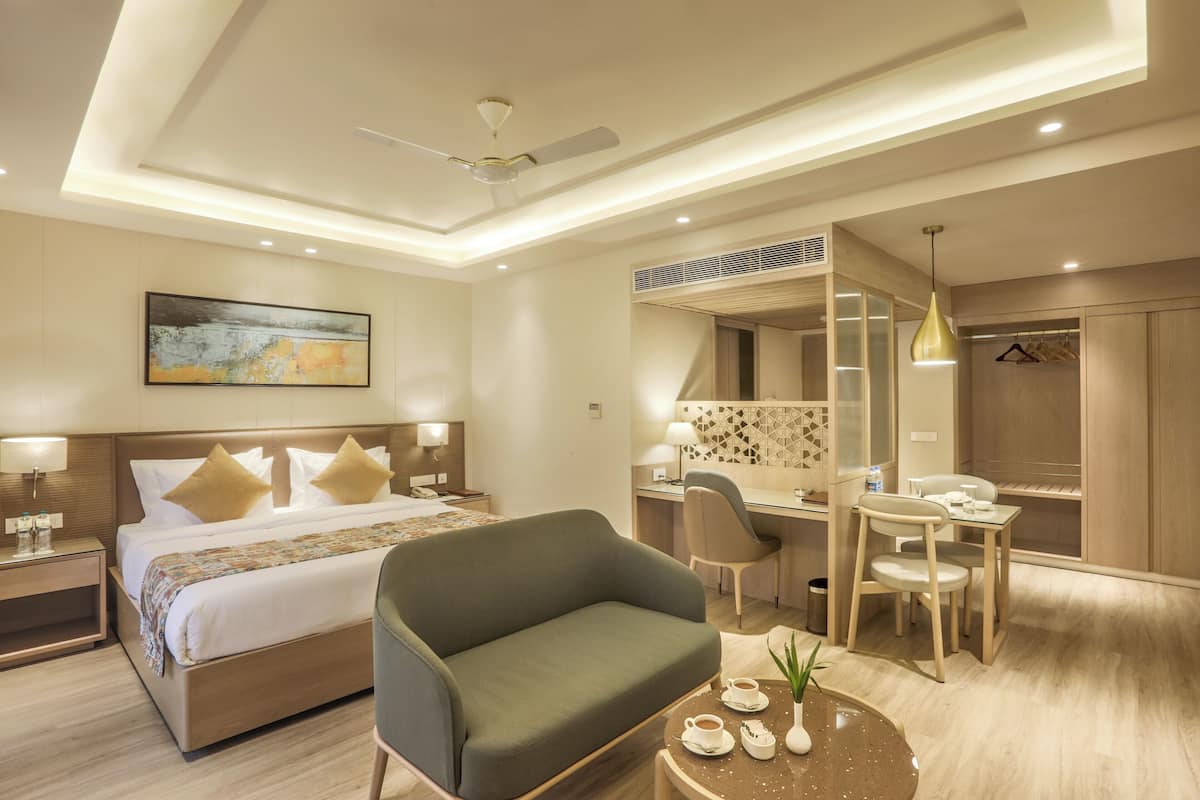 Suite estudio de lujo | Ropa de cama de alta calidad, colchones viscoelásticos, minibar