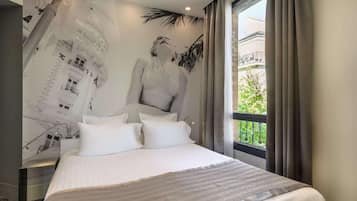 Premium bedding, in-room safe, individually decorated, desk