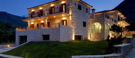 Front of property – evening/night