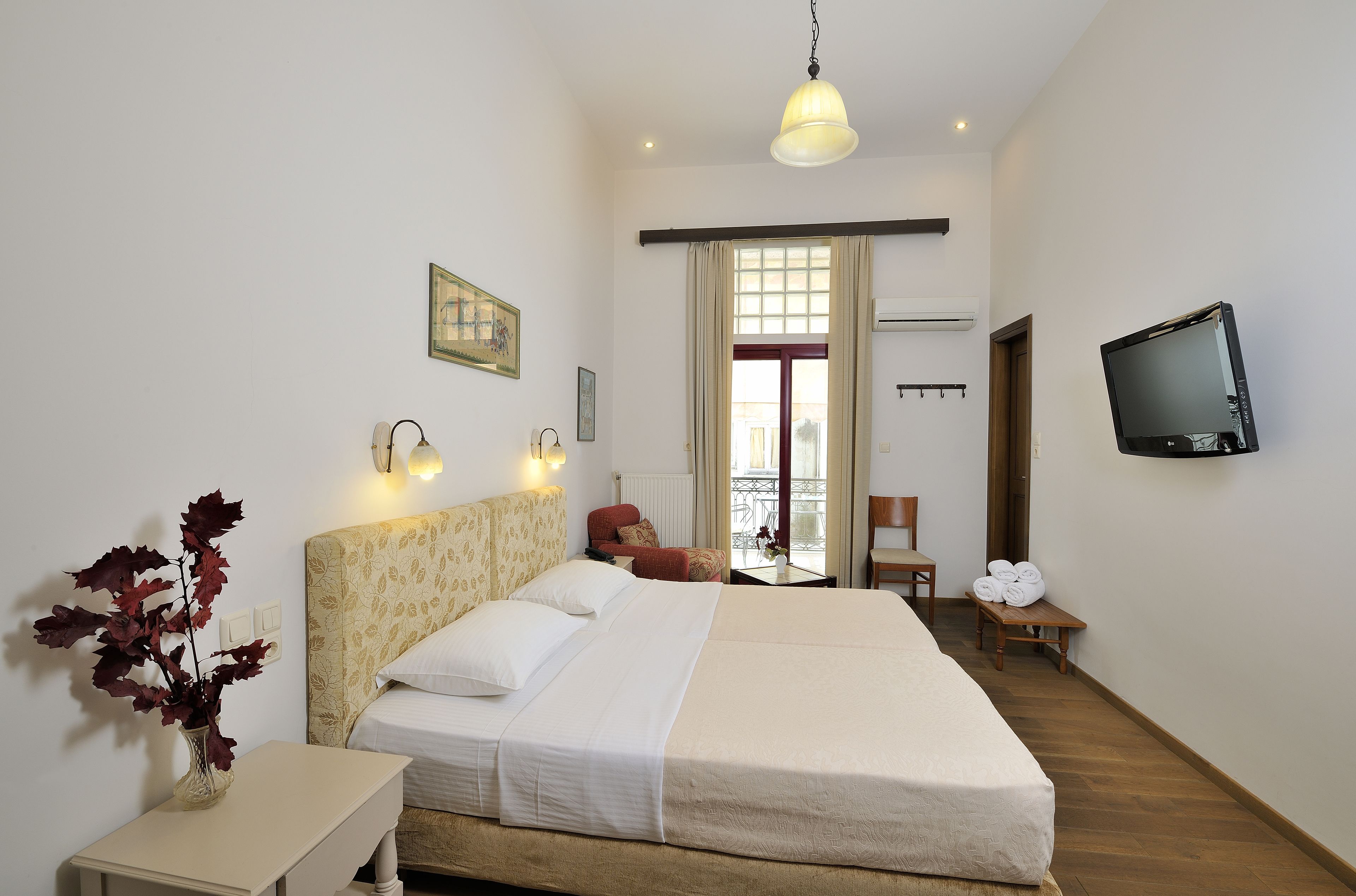 double or twin room (acropolis view) | 1 bedroom, down duvets, pillow-top beds, in-room safe