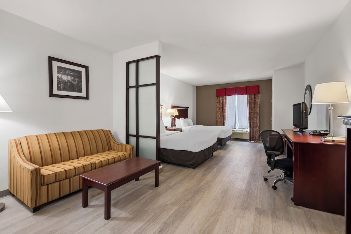 Pillow-top beds, in-room safe, desk, laptop workspace