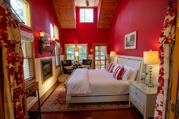 Premium bedding, down comforters, individually decorated