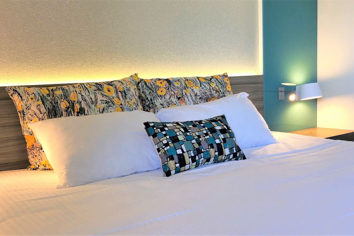 premium bedding, individually furnished, desk, laptop workspace