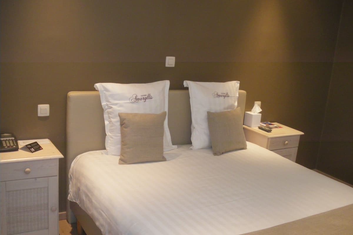 Double Room | Peti besi dalam bilik, meja, ruang kerja komputer riba