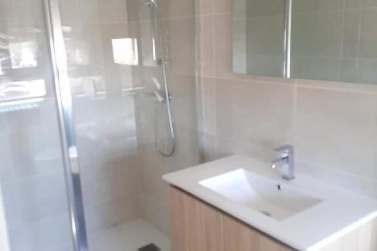 hair dryer, bathrobes, towels