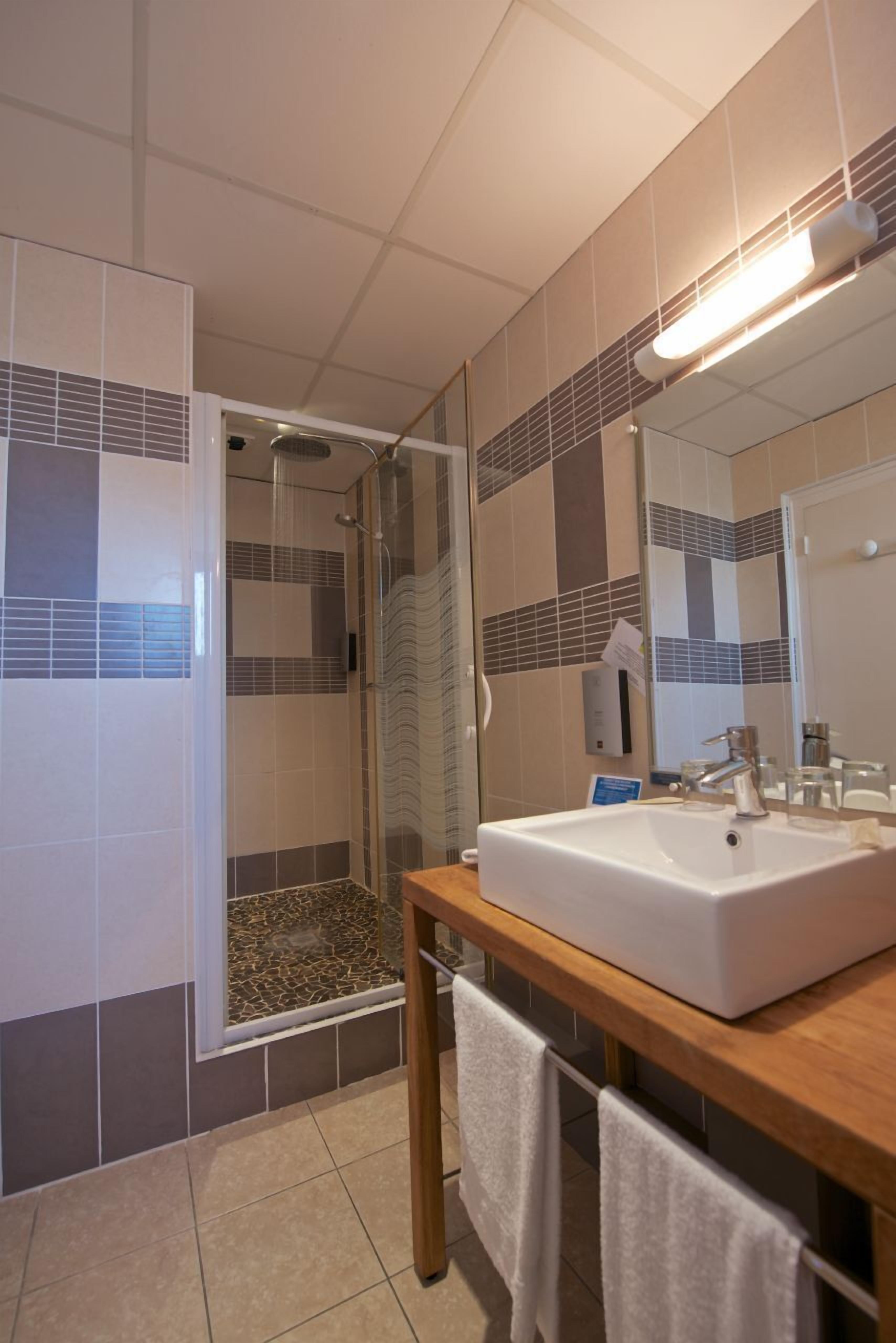 free toiletries, hair dryer, towels