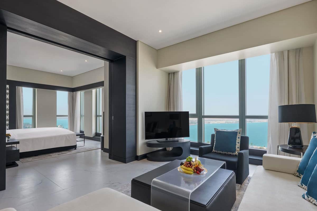 Prestige Suite - Sea/City View, Club Millésime Access & Free Beach/Attractions Shuttle | 1 bedroom, premium bedding, minibar, in-room safe