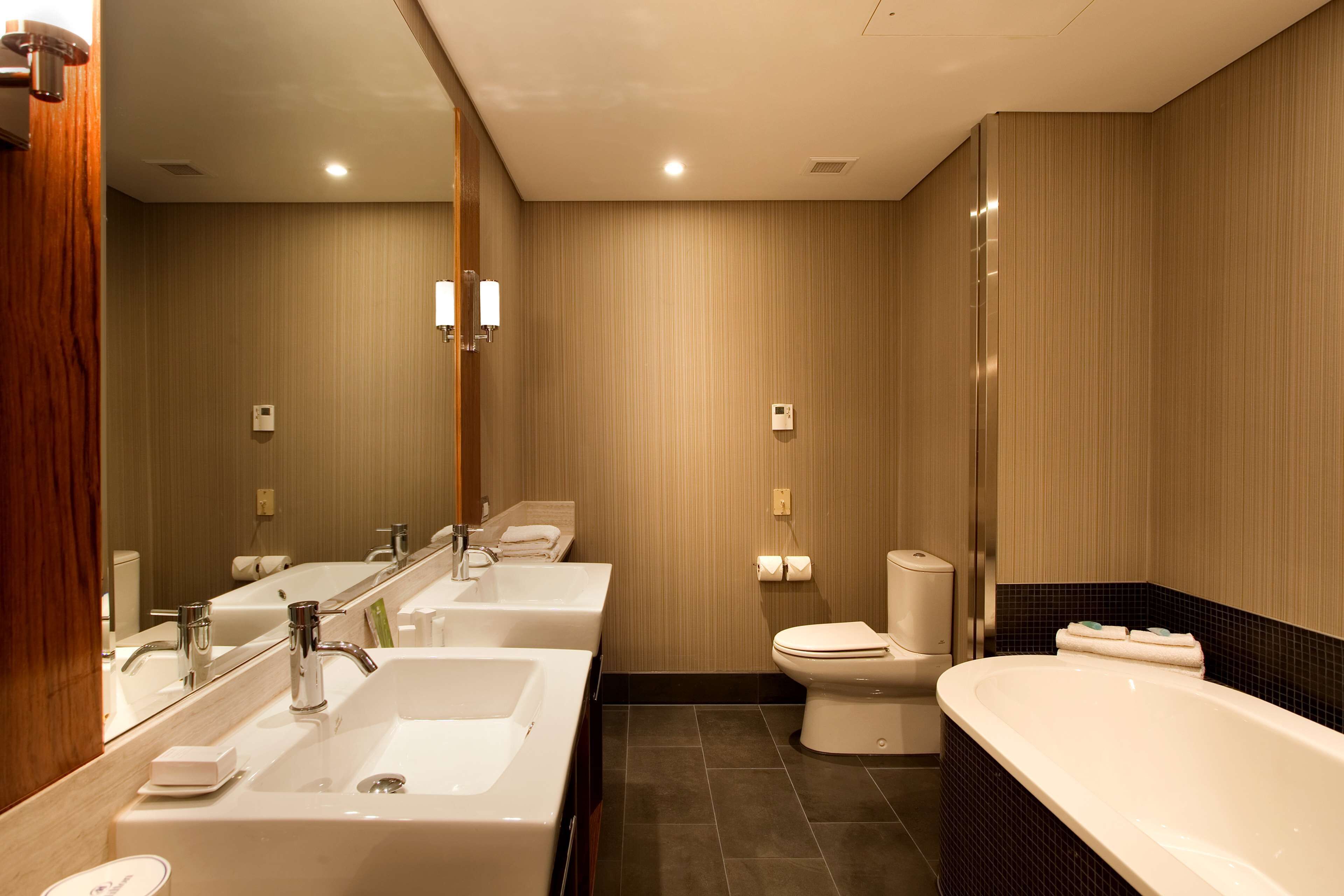 shower, rainfall showerhead, designer toiletries, hair dryer