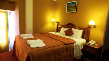 Egyptian cotton sheets, down duvets, Select Comfort beds, in-room safe