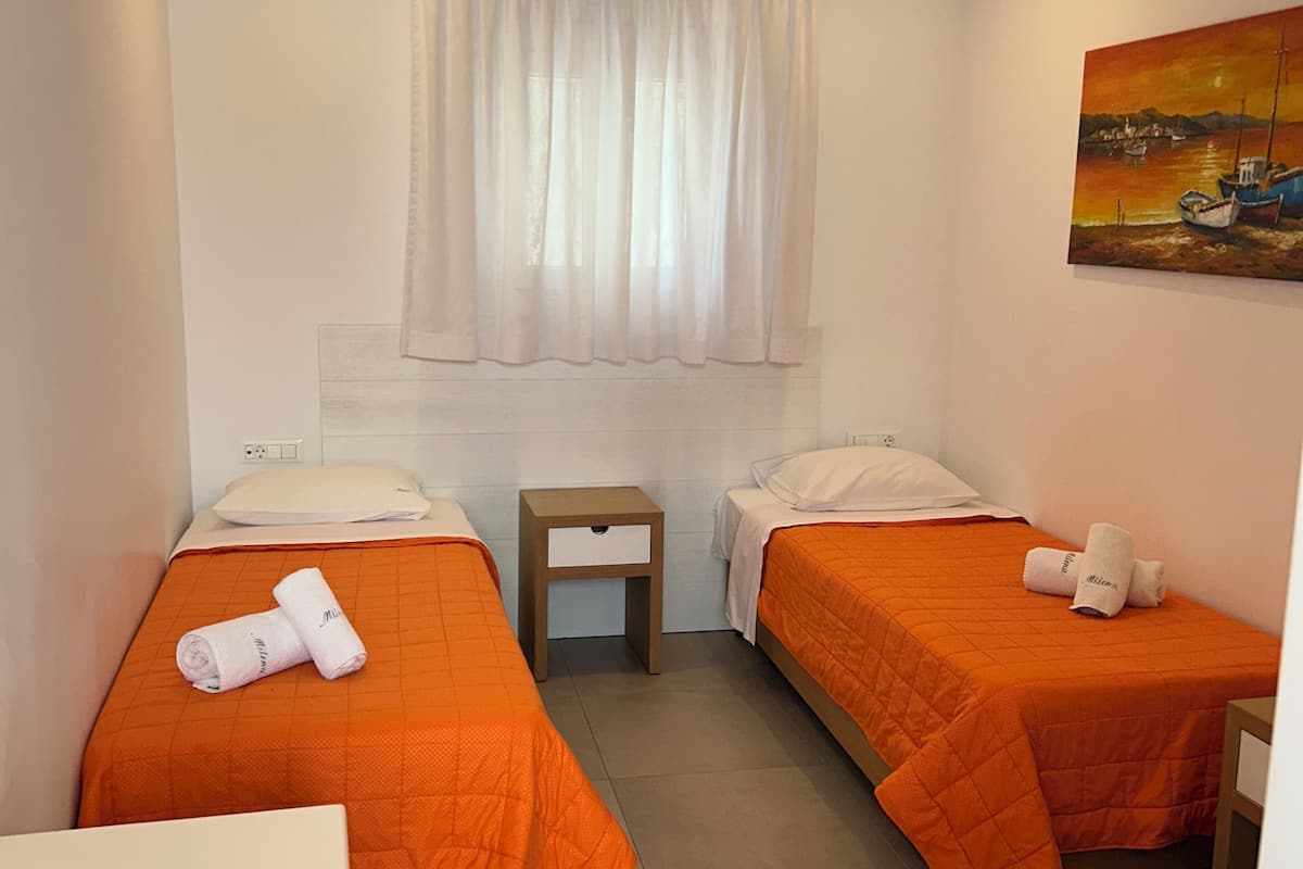 basic twin room, 2 single beds | free wifi, bed sheets