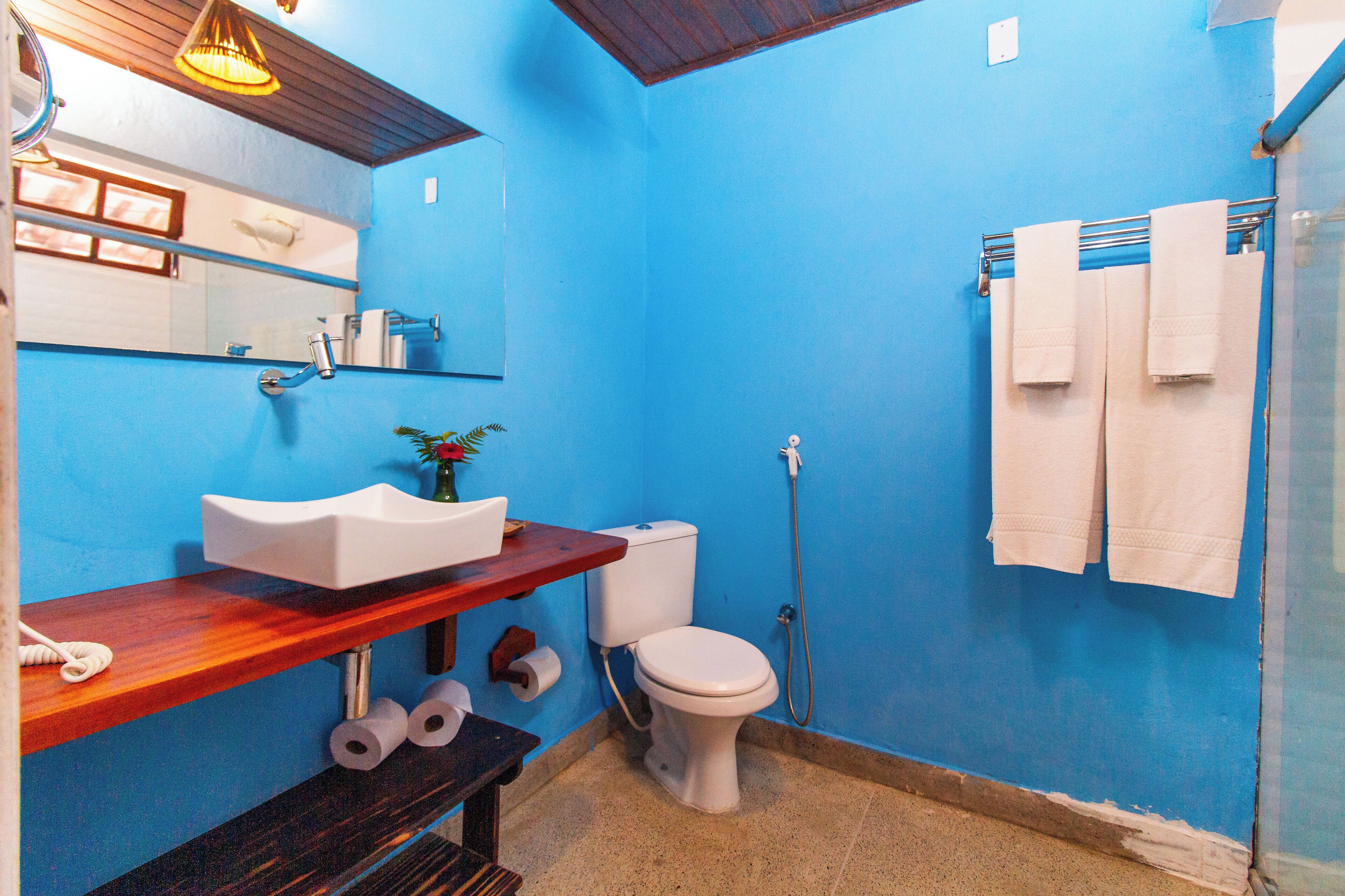 Ducha, secador de pelo, toallas