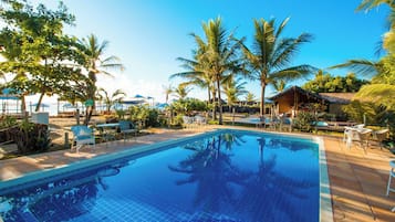 2 outdoor pools, sun loungers