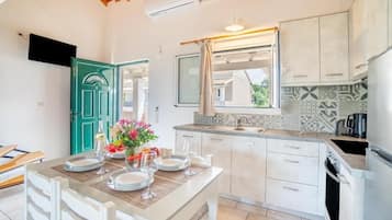 Duplex premium | Cozinha privada | Geladeira, cooktop, cafeteira/chaleira, chaleira elétrica